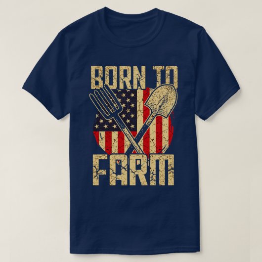 Geboren in boerderij 1 t-shirt (Design voorkant)