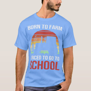 Geboren in Boerderij Tractor Boerderij Farmers Vin T-shirt
