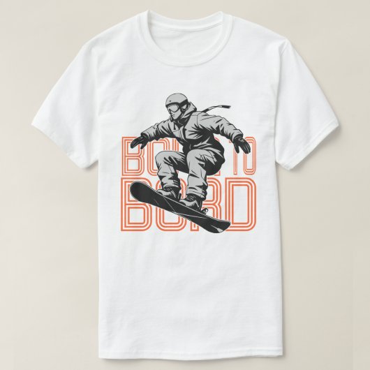 Geboren in Bord T-shirt (Design voorkant)