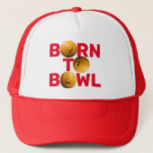 Geboren in Bowl Bowler Bowling Fun Trucker Pet (Voorkant)