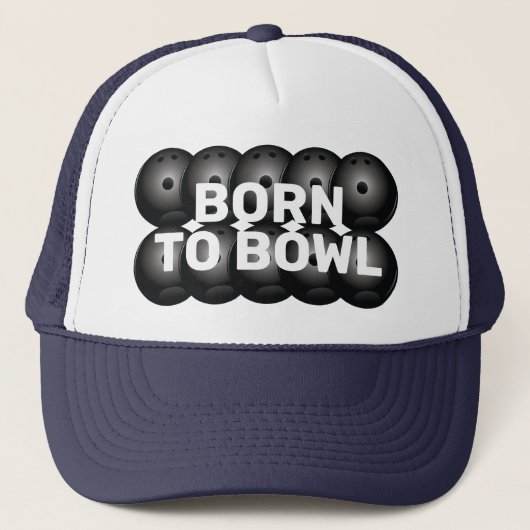 Geboren in Bowl Bowling League Trucker Pet (Voorkant)