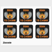 Geboren in brok vierkante sticker (Vel)