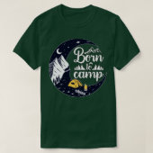 Geboren in Camp Mountains Wolf Moon T-shirt (Design voorkant)