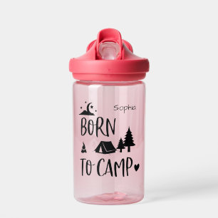 Geboren in Camp op maat gepersonaliseerde Toddler- Waterfles