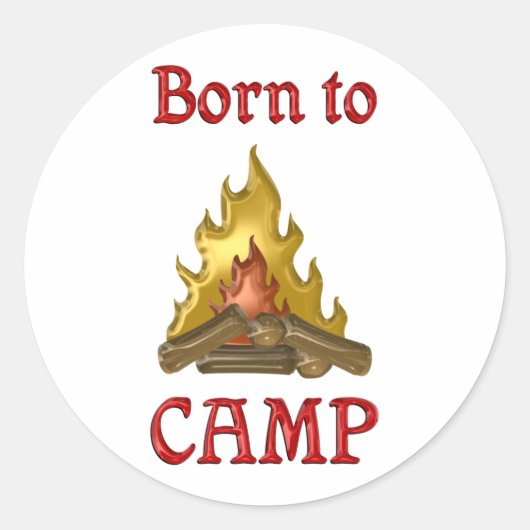 Geboren in Camp Ronde Sticker (Voorkant)