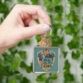 Geboren in Camp Word Art Large Sleutelhanger (Hand)