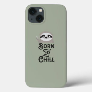 Geboren in Chill Sloth Funny Case-Mate iPhone Case