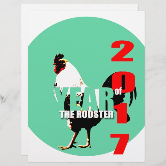 Geboren in Chinees Haan Jaar 2017 Verjaardag PL (Voorkant / Achterkant)