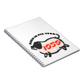 Geboren in Chinees varkensjaar 1959 Spiral Notitie Notitieboek (Rechterzijde)