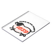 Geboren in Chinees varkensjaar 1959 Spiral Notitie Notitieboek (Linkerzijde)