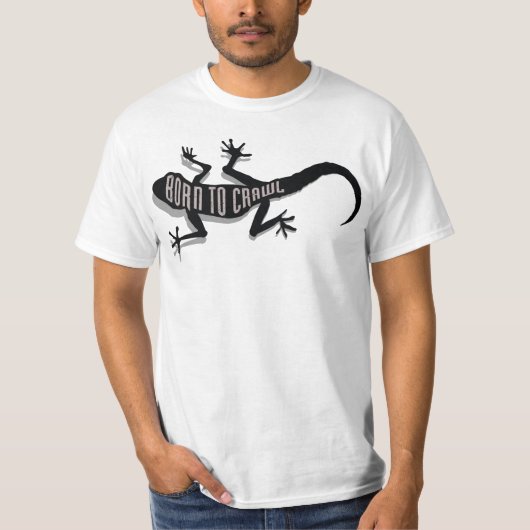 Geboren in Crawl - Gecko T-shirt (Voorkant)