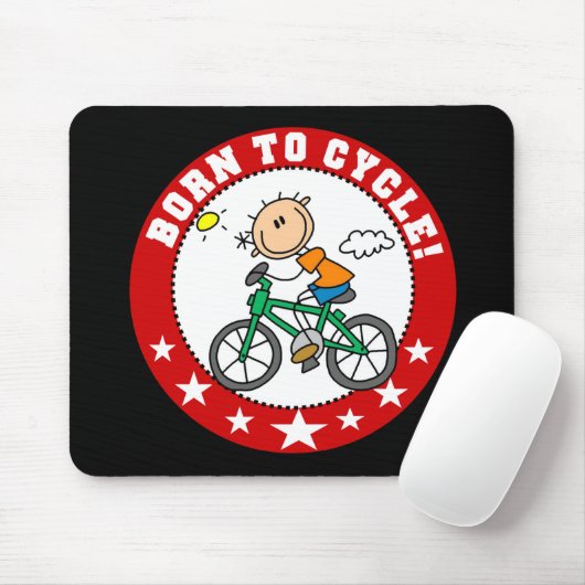Geboren in Cycle Mousepad Muismat (Met muis)