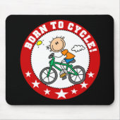 Geboren in Cycle Mousepad Muismat (Voorkant)