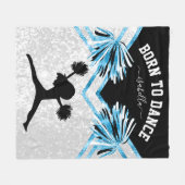 Geboren in Dance - Baby Blue Fleece Deken (Voorkant (Horizontaal))