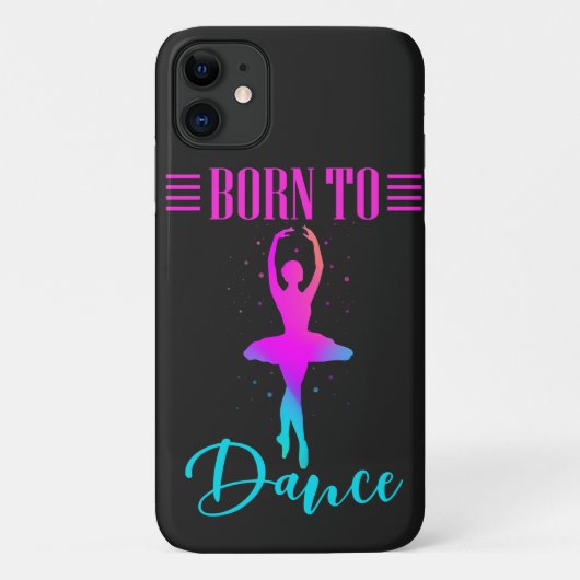 Geboren in Dance Ballerina iPhone/iPad case (Achterkant)