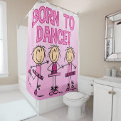 Geboren in Dance Ballerina Stick Douchegordijn (In situ)