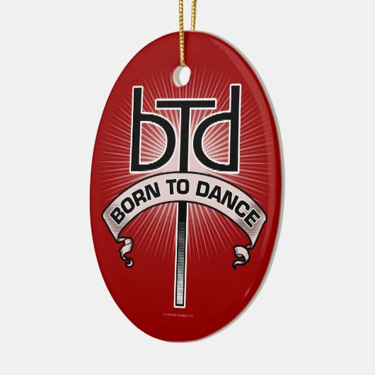 Geboren in Dance (basisch) Keramisch Ornament (Links)