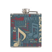 Geboren in Dance Blue/Red/Gold ID277 Heupfles (Achterkant)