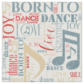 Geboren in Dance Blue/Red/Gold ID277 Stof (Close Up)
