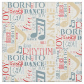 Geboren in Dance Blue/Red/Gold ID277 Stof (Swatch)