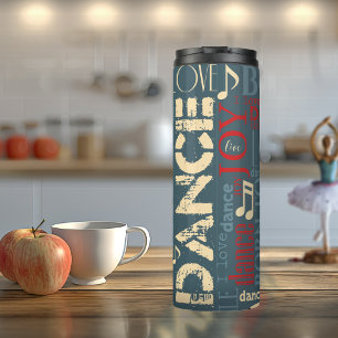 Geboren in Dance Blue/Red/Gold ID277 Thermosbeker