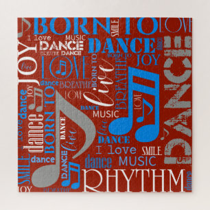 Geboren in Dance Blue/White/Any Color ID277 Legpuzzel