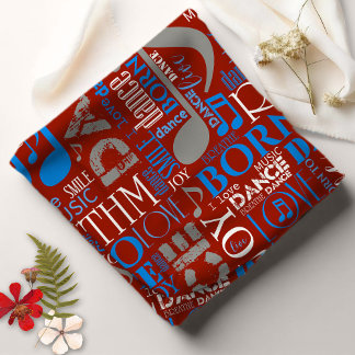 Geboren in Dance Blue/White/Any Color ID277 Stof