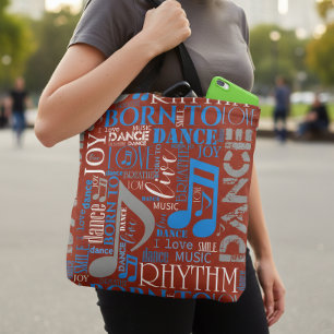 Geboren in Dance Blue/White/Any Color ID277 Tote Bag