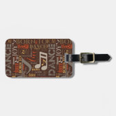 Geboren in Dance Brown ID277 Bagagelabel (Voorkant horizontaal)