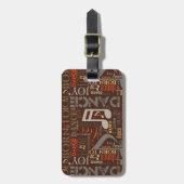 Geboren in Dance Brown ID277 Bagagelabel (Voorkant verticaal)