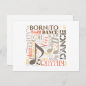 Geboren in Dance Brown ID277 Briefkaart (Voorkant / Achterkant)
