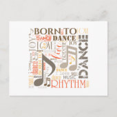 Geboren in Dance Brown ID277 Briefkaart (Voorkant)