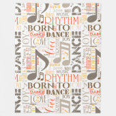 Geboren in Dance Brown ID277 Fleece Deken (Voorkant)