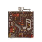 Geboren in Dance Brown ID277 Heupfles (Achterkant)