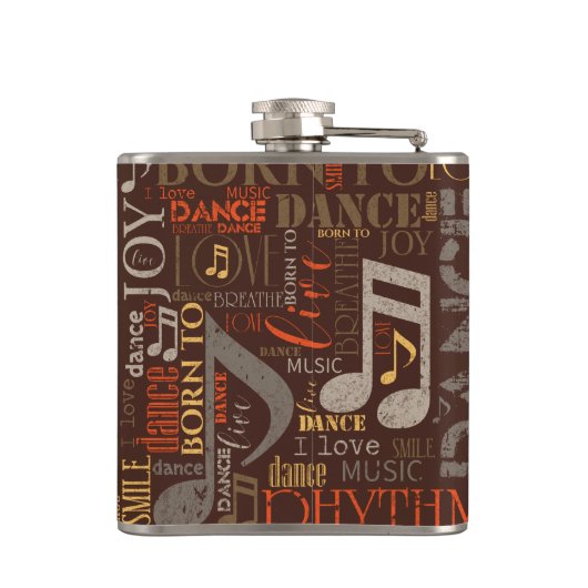 Geboren in Dance Brown ID277 Heupfles (Achterkant)