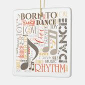 Geboren in Dance Brown ID277 Keramisch Ornament (Links)