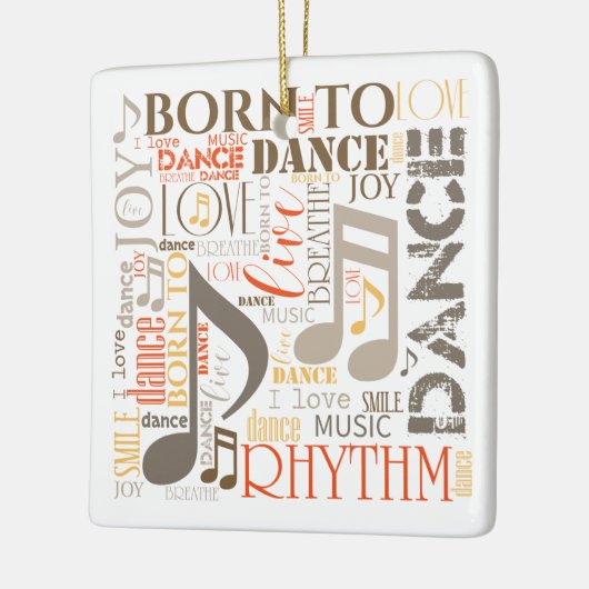 Geboren in Dance Brown ID277 Keramisch Ornament (Links)