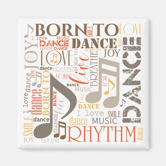 Geboren in Dance Brown ID277 Magneet (Voorkant)