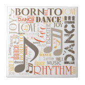 Geboren in Dance Brown ID277 Tegeltje (Voorkant)