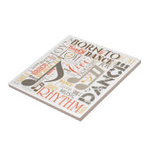 Geboren in Dance Brown ID277 Tegeltje (Zijkant)