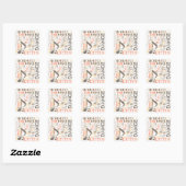 Geboren in Dance Brown ID277 Vierkante Sticker (Vel)