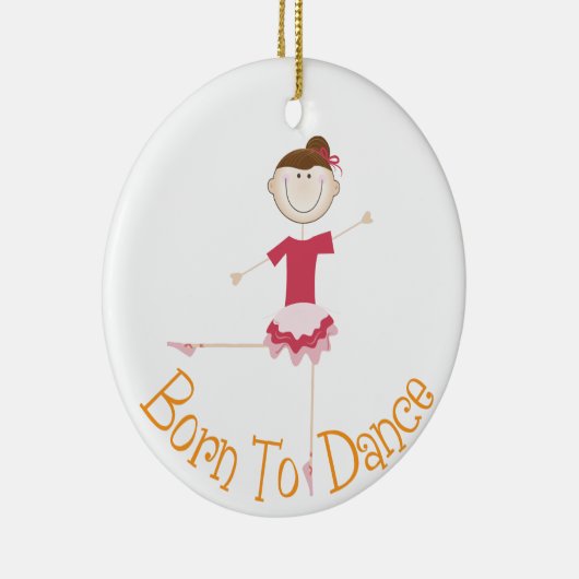 Geboren in Dance Keramisch Ornament (Rechts)