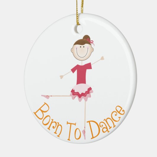Geboren in Dance Keramisch Ornament (Links)