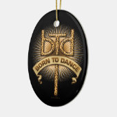 Geboren in Dance (luipaard) Keramisch Ornament (Links)