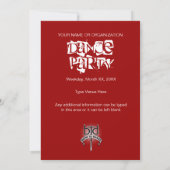 Geboren in Dance Party Invitation Kaart (Achterkant)