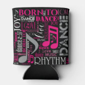 Geboren in Dance Pink ID277 Blikjeskoeler (Achterkant)