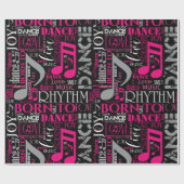 Geboren in Dance Pink ID277 Cadeaupapier (Vlak)