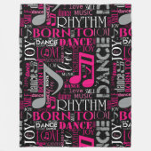 Geboren in Dance Pink ID277 Fleece Deken (Voorkant)