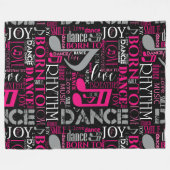 Geboren in Dance Pink ID277 Fleece Deken (Voorkant (Horizontaal))