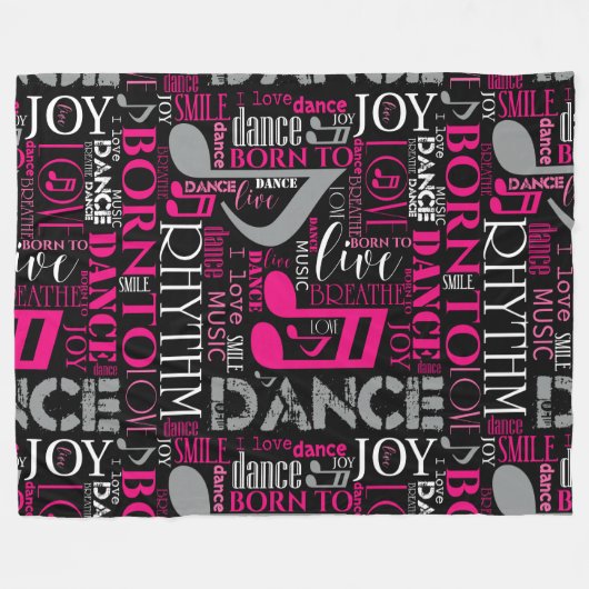 Geboren in Dance Pink ID277 Fleece Deken (Voorkant (Horizontaal))